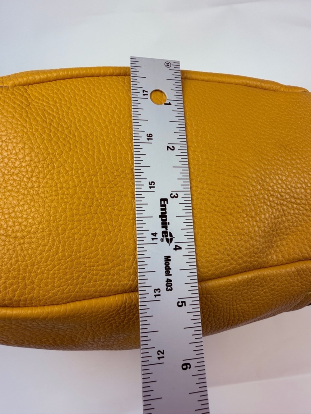 Mustard Yellow Leather Mini Backpack Convertible Crossbody Bag - Picture 8 of 9